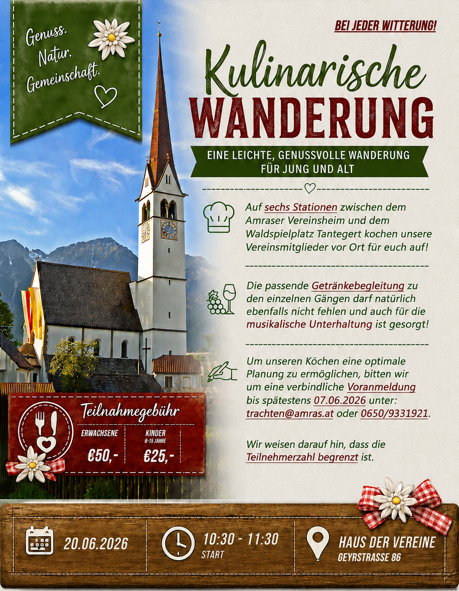 Kulinarische Wanderung in Amras 2026